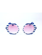 Stripes Aqua/Brown Glossy